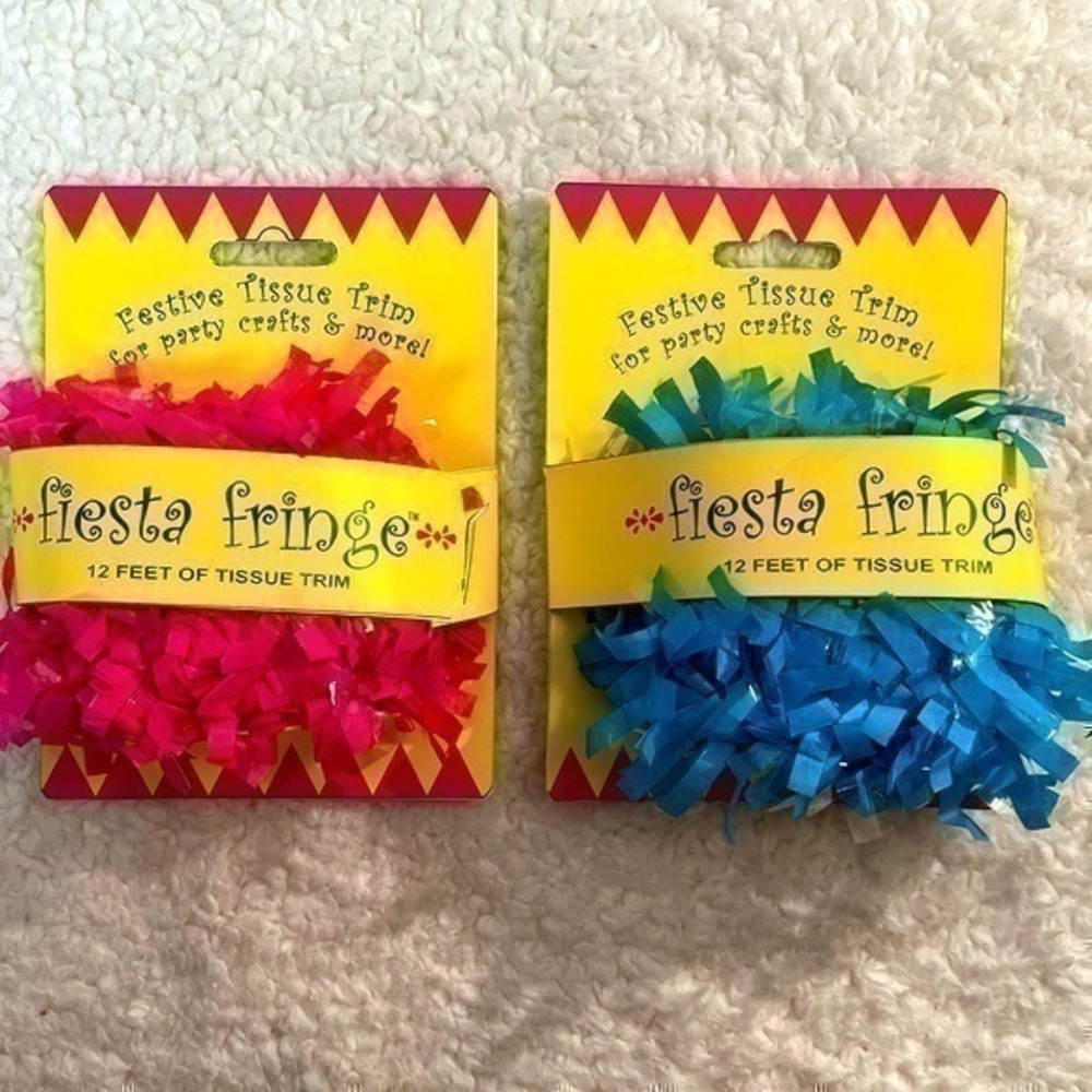 Party Partners Pink & Blue Fiesta Fringe Trim